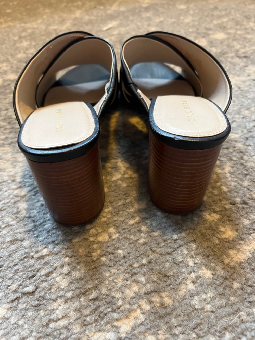 Cole Haan Black Crisscross Slip-On Mules - Picture 5 of 11